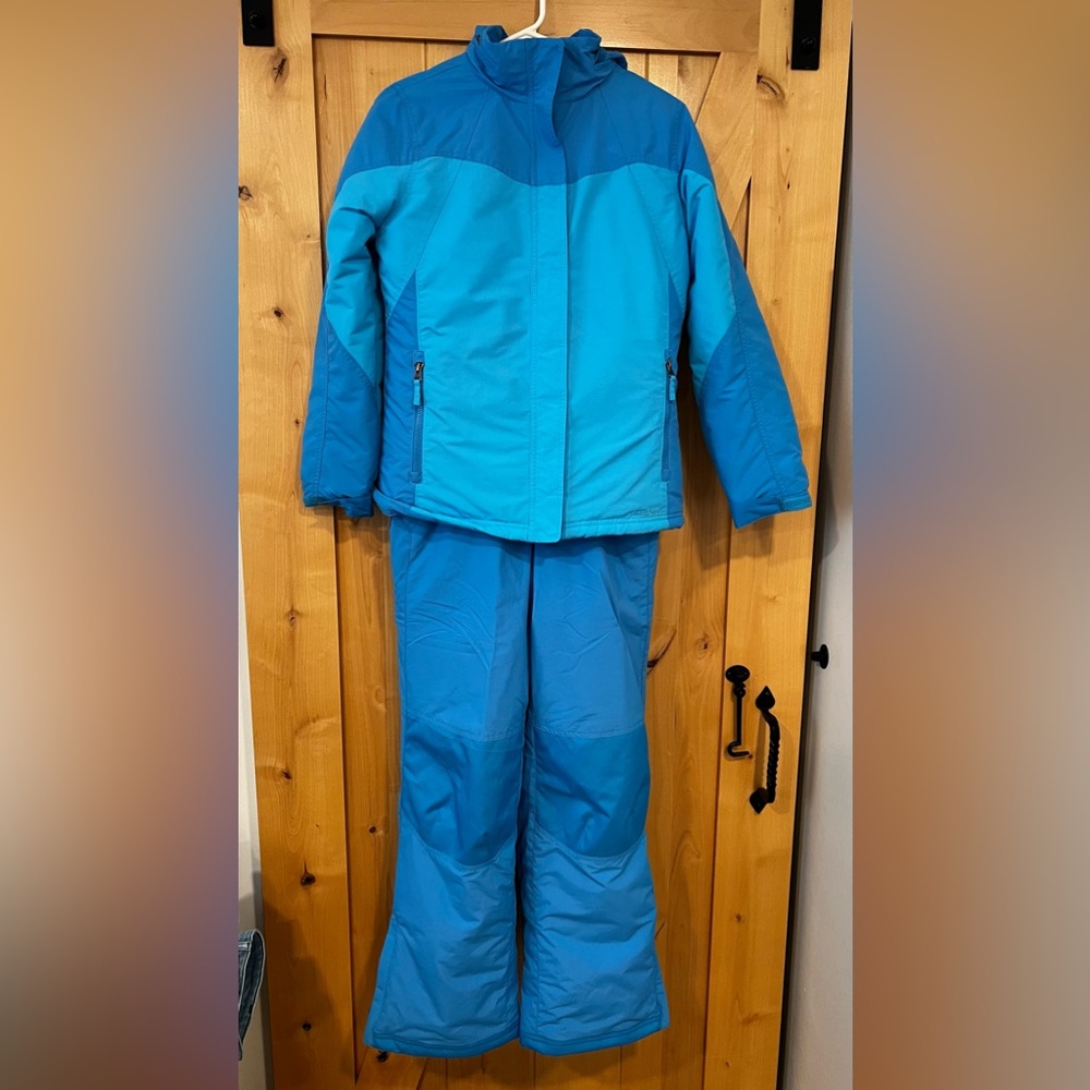 LL Bean Girls 14-16 Insulated Jacket and Bibs ski snowboard winter snow